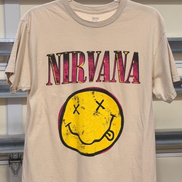 Other - Nirvana Smiley Face Light Tan